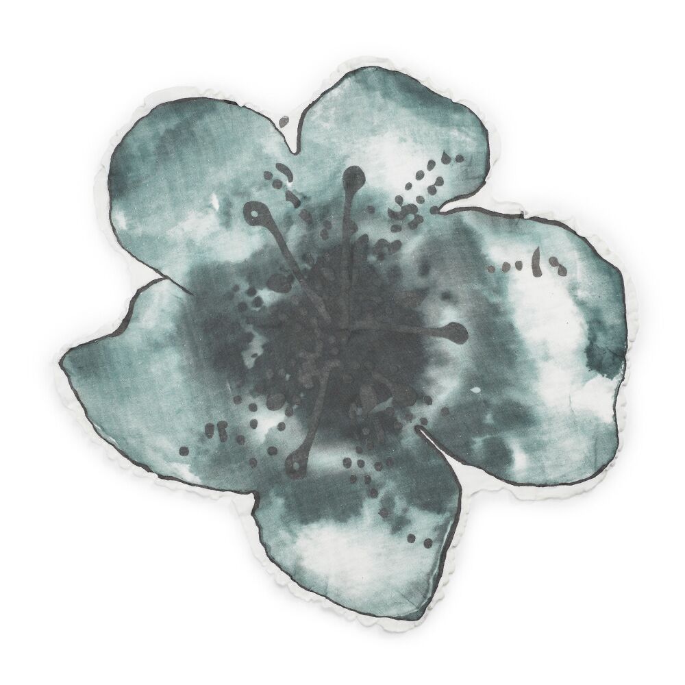 Manta de muselina de bambú Embedding Bloom Petrol