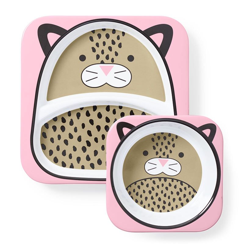 Plato y Bol ZooSets Leopard