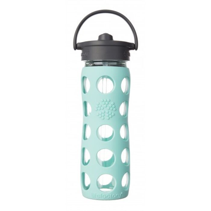 Botella 350ml Straw Cap Lifefactory Verde Agua.