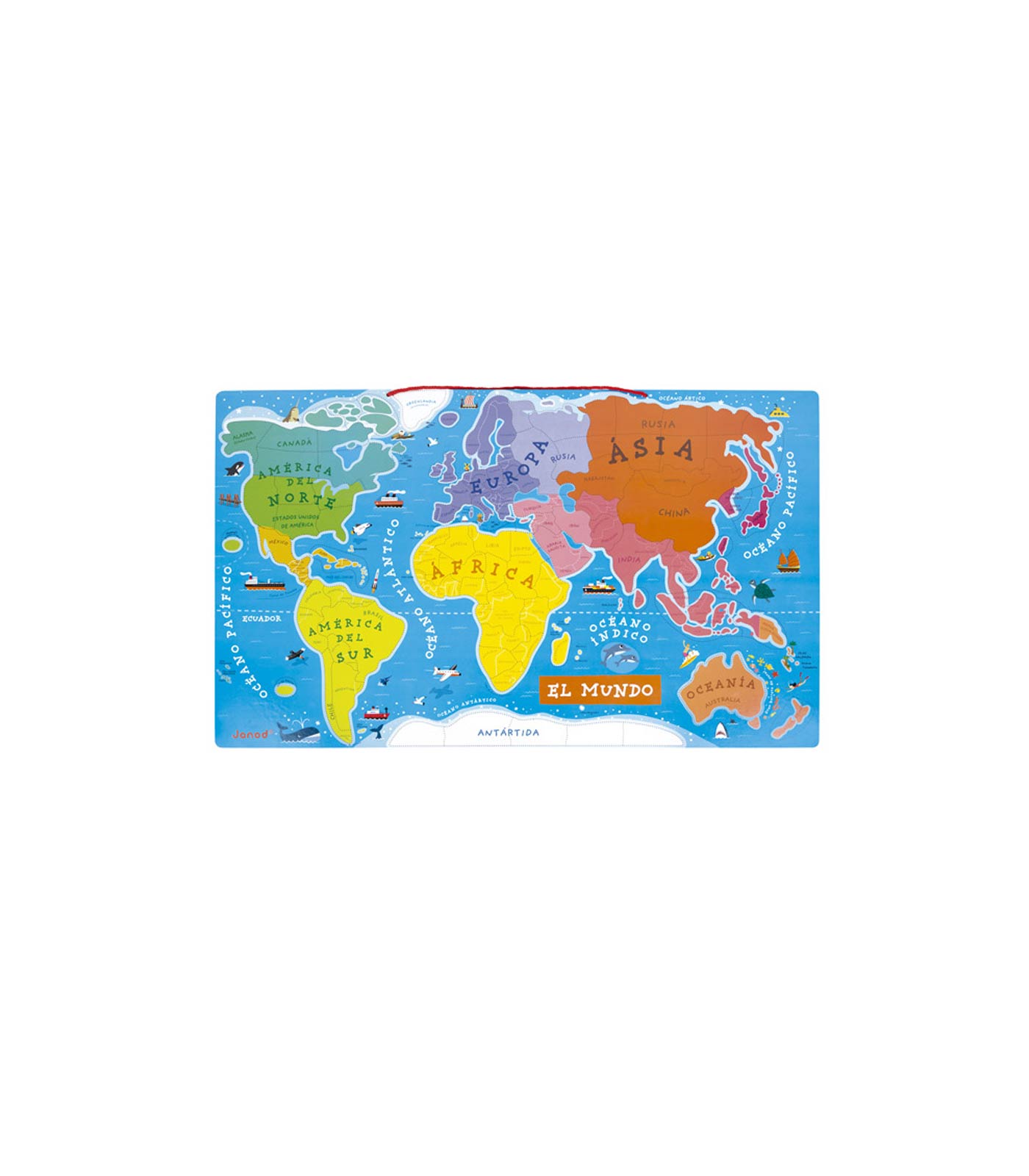 Mapa mundi puzle mundo magnético versión español - Imagen 2