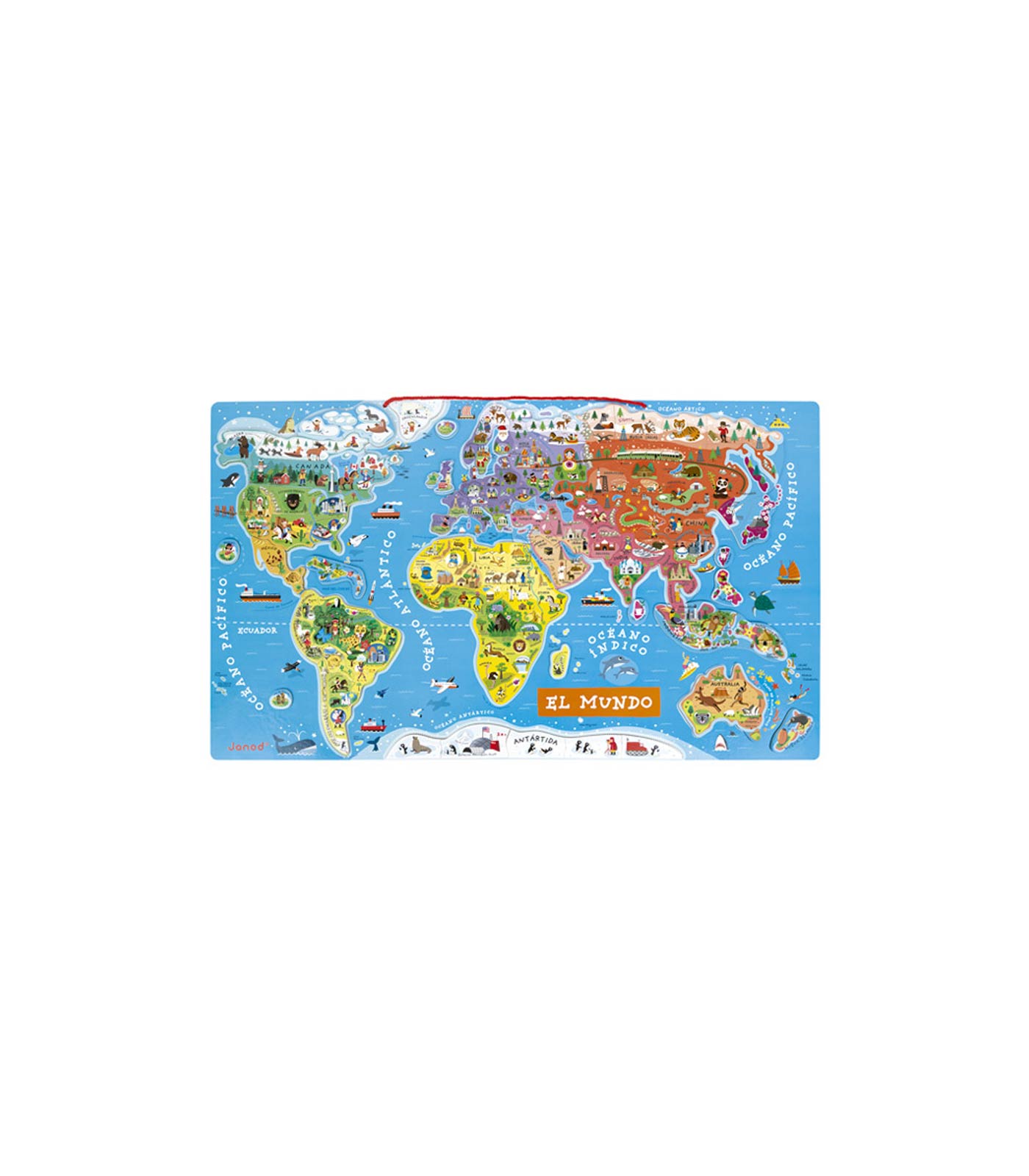 Mapa mundi puzle mundo magnético versión español