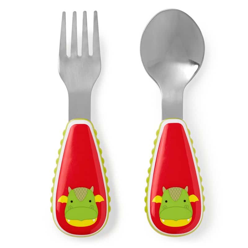 Set Cuchara y Tenedor Zootensils dragón