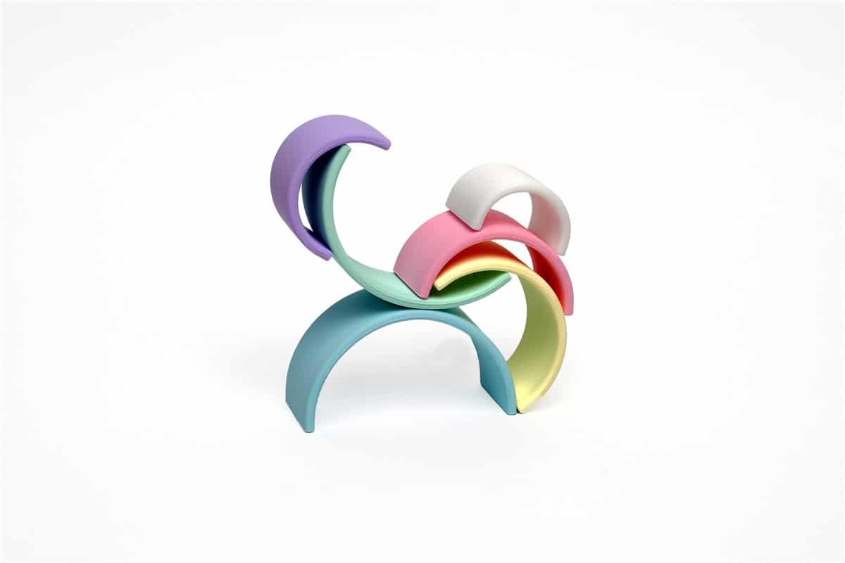 Mi primer arco iris silicona colores pastel 6 piezas - Imagen 4