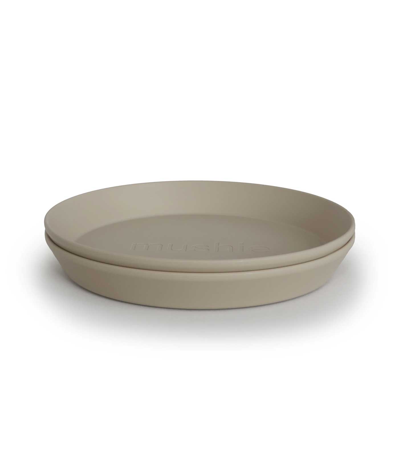 2 Platos Mushie Round Vanilla - Imagen 2