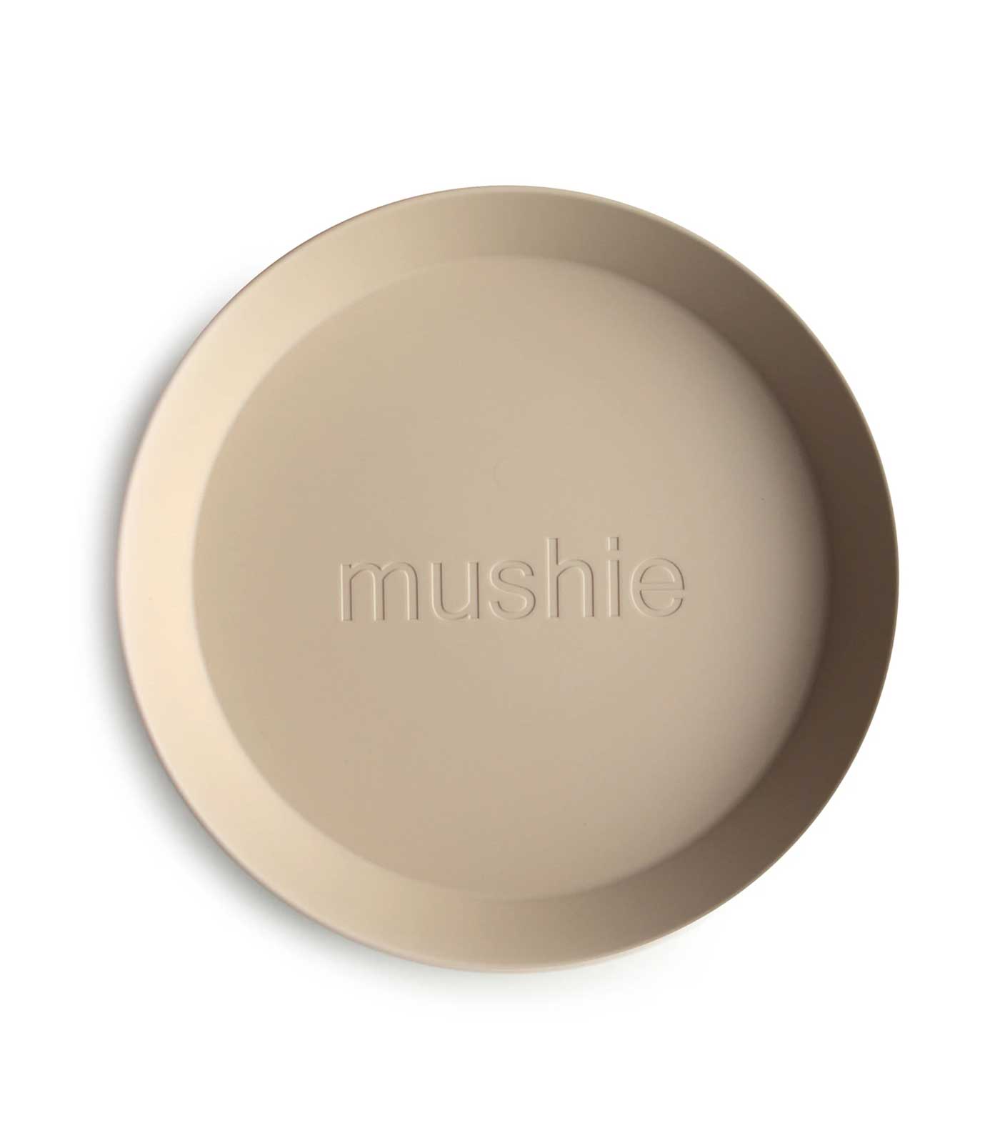 2 Platos Mushie Round Vanilla