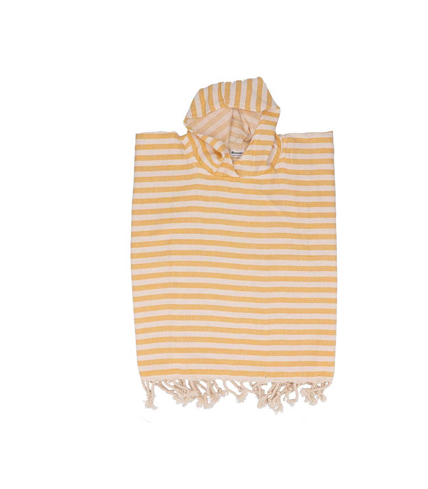 Poncho baño Monnëka Stripes Mostaza