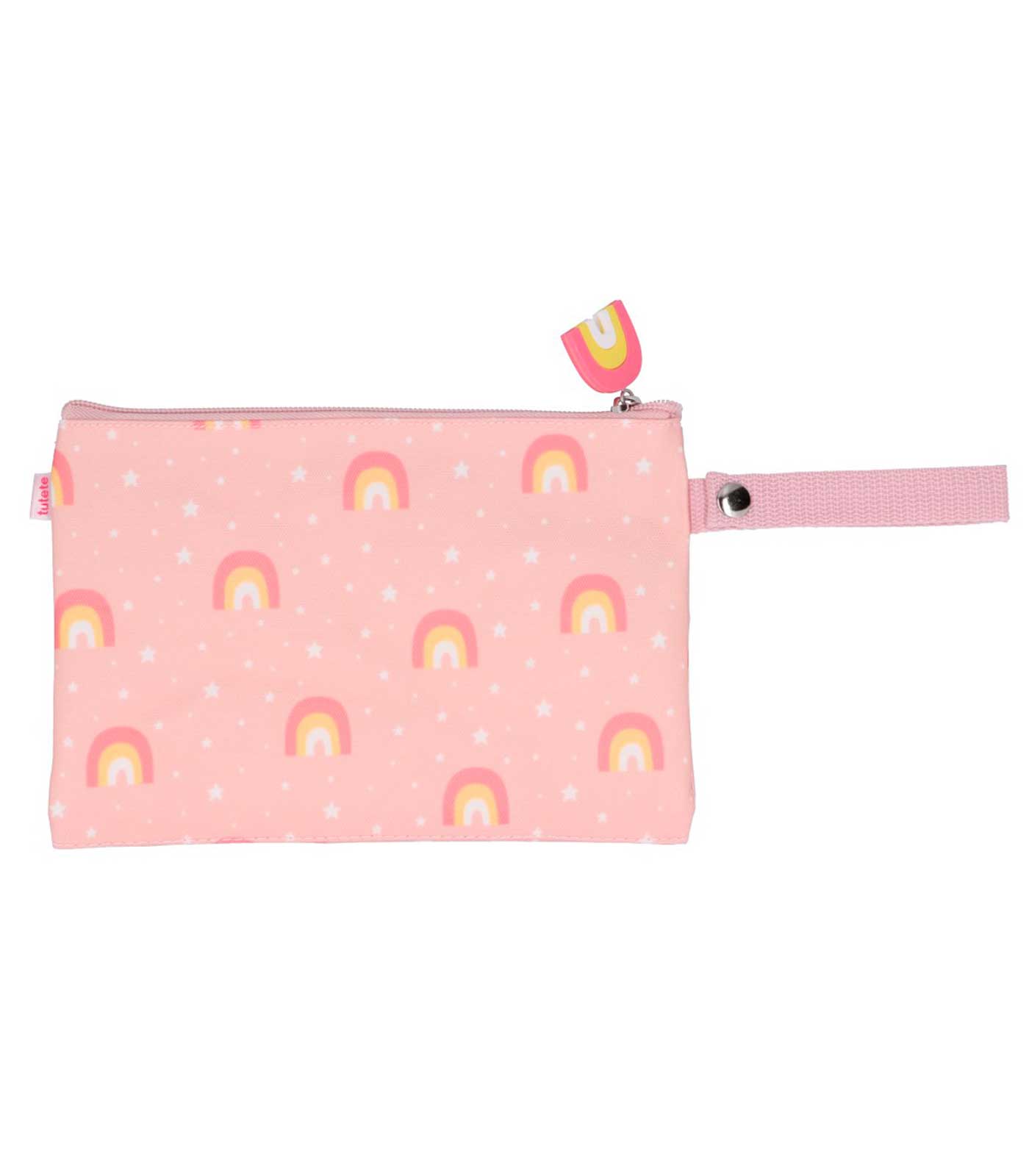 Funda para bocadillo arco iris rosa