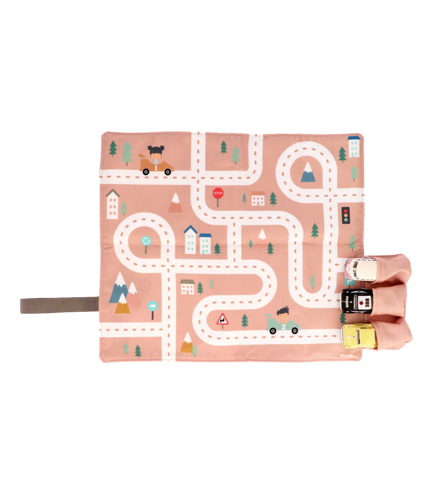 Juego Mantel con Circuito rosa + 3 coches Monneka - Imagen 6