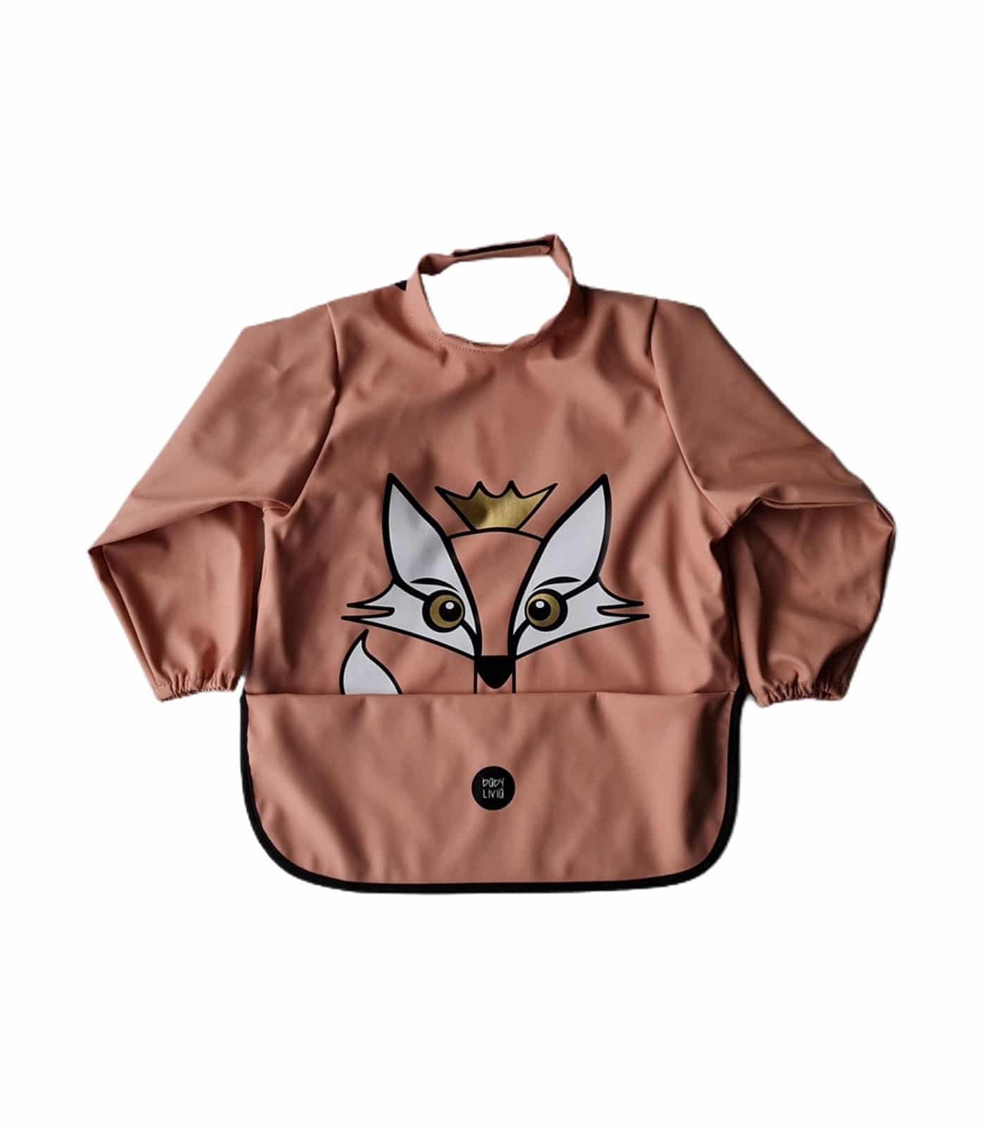 Babero manga larga impermeable Baby Livia Zorro teja