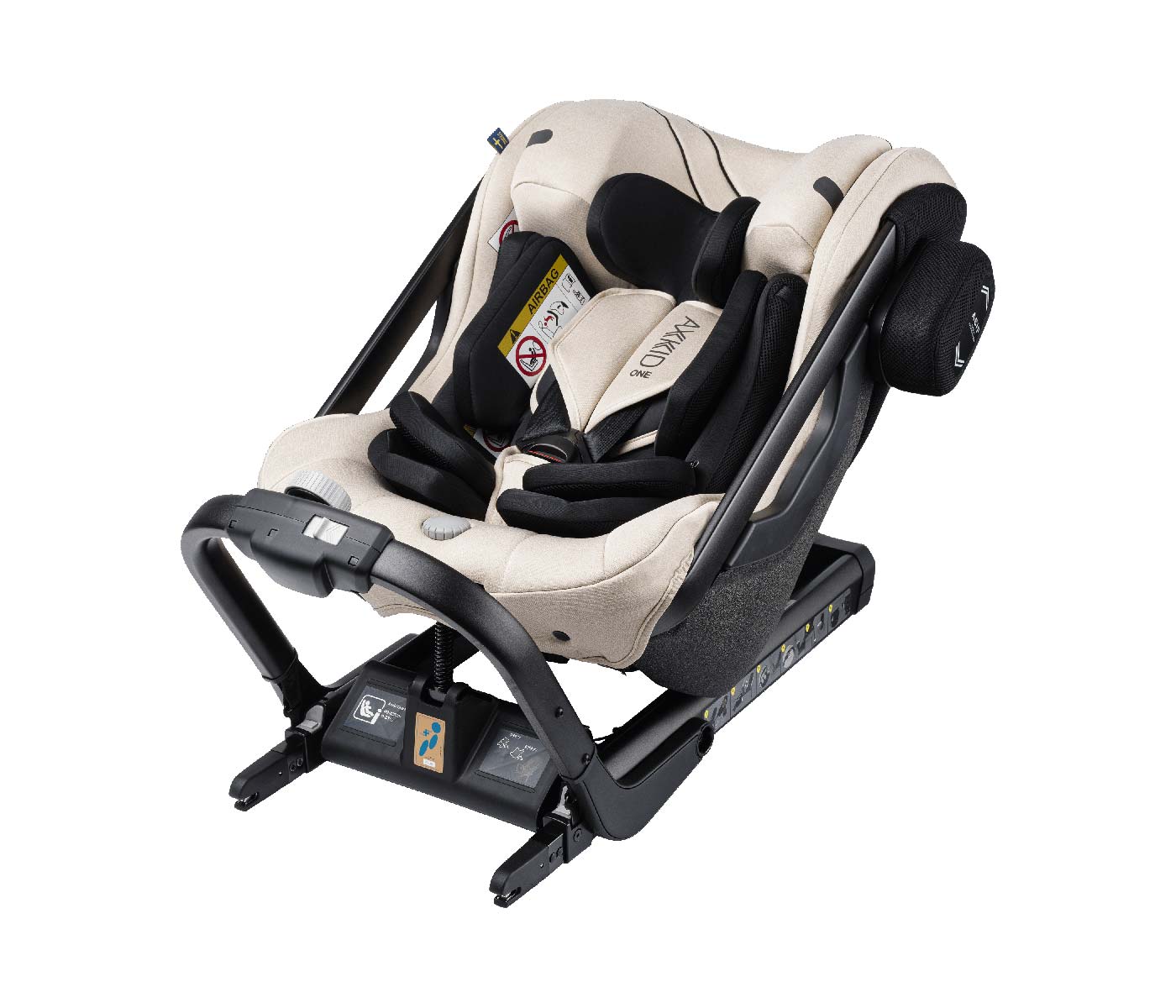 Vista lateral Silla de coche Axkid One + 2 Beige