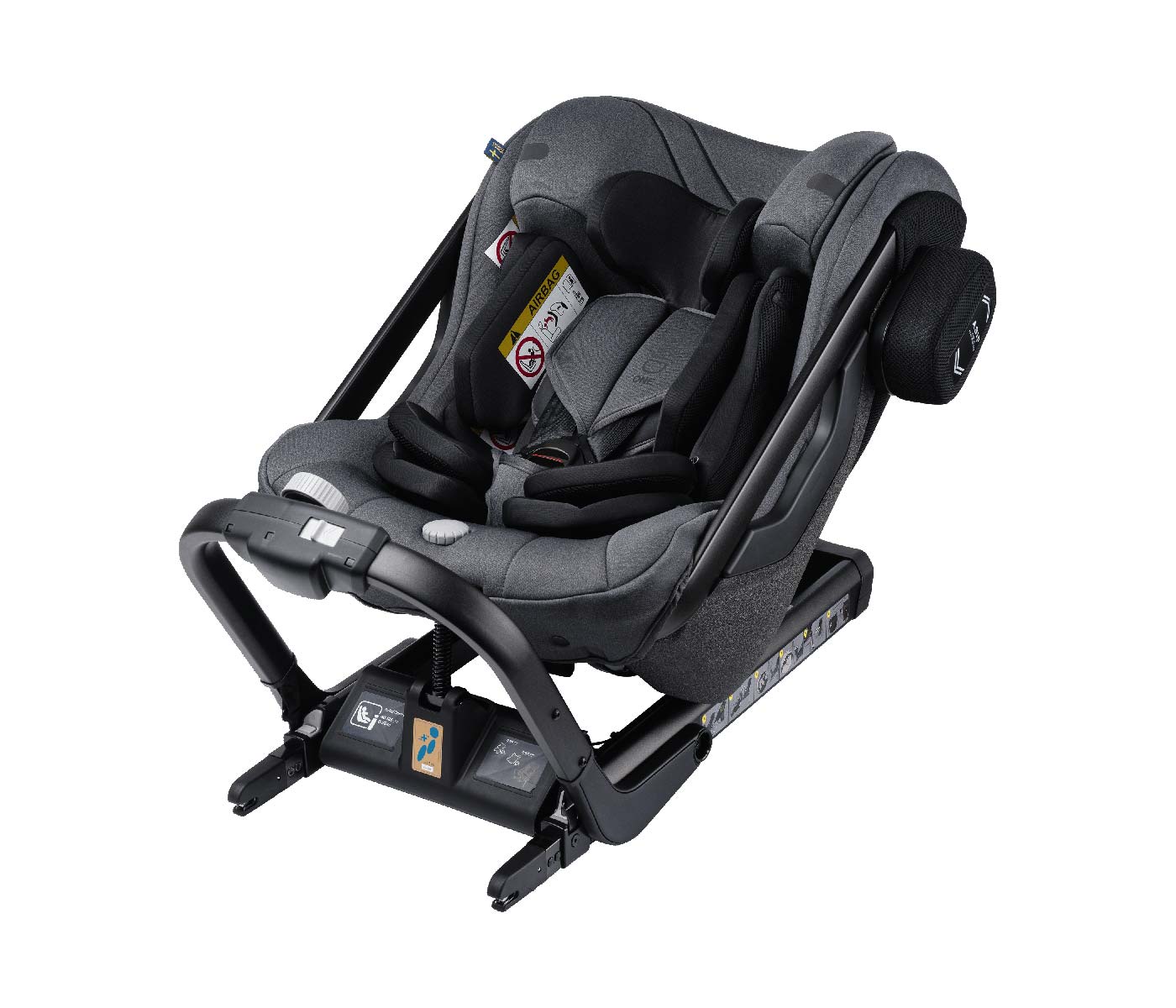 Vista lateral Silla de coche Axkid One + 2 Gris