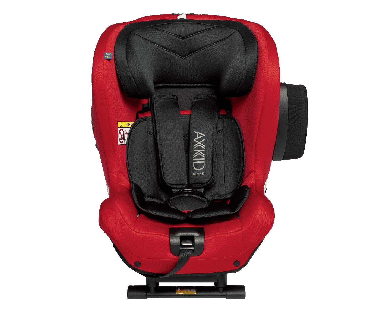 Vista frontal de Silla de auto Axkid minikid 2 shellfish rojo